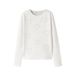 NAME IT KIDS longsleeve met strass-steentjes en hartjes - wit