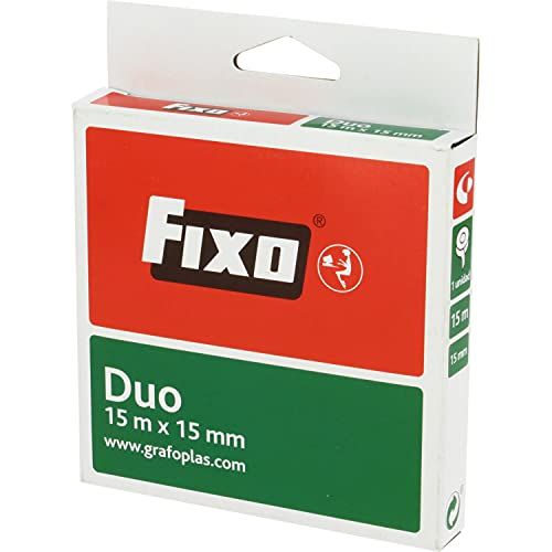 Fixo Duo 75600200 Dubbelzijdig plakband - 15 mm x 15 m - Transparant