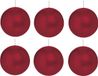 Trend Candles Bougeoir lisse - 6x - bordeaux rouge - 8 cm - 25 heures de combustion - bougies rondes