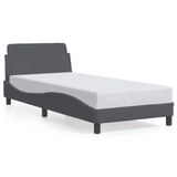 VidaXL Bedframe "Dover" 80x200 cm Fluweel Donkergrijs