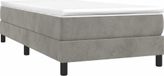 Boxspring Boxspring avec matelas velours gris clair 100x200 cm