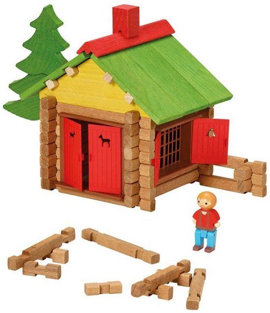 JEUJURA Houten Bouwset Mijn Houten Chalet 95 Onderdelen