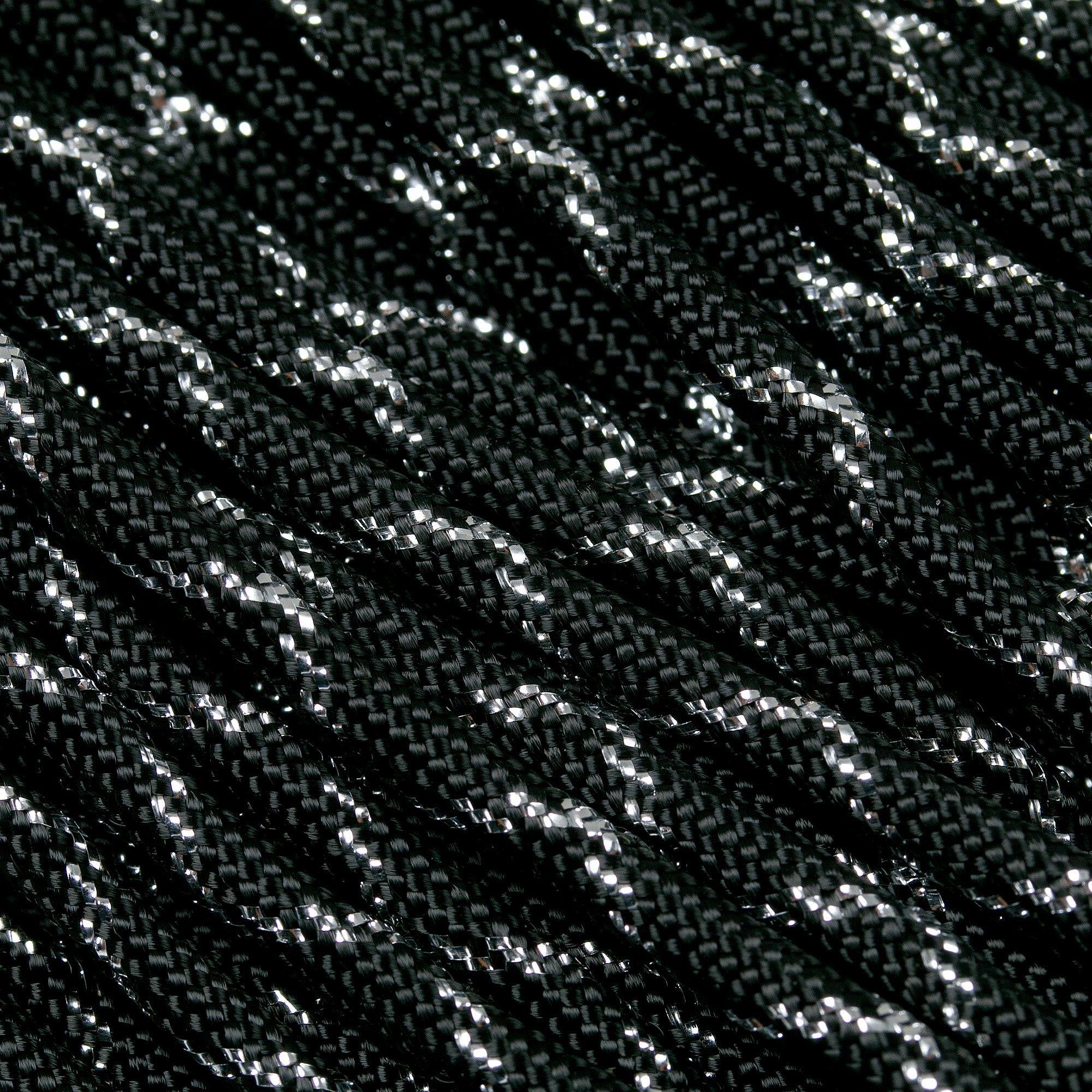 Knivesandtools Knivesandtools 550 paracord type III, kleur: dark knight with silver metallic X - 50 ft (15,24 meter)