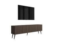 3xE living Meuble TV 170 cm, chêne Dunin, pieds inclinés noirs