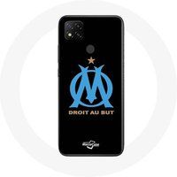 Maniacase Hoesje voor Xiaomi Redmi 9C Olympique de Marseille Logo zwarte achtergrond