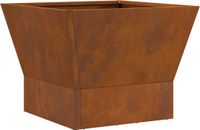 vidaXL Brasero rouille 40 x 40 x 35 cm acier résistant aux intempéries