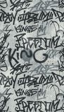 Livingwalls Graffiti behang grijs zwart 382511 modern vliesbehang jeugdkamer fotobehang 1,59 x 2,80 m Made in Germany