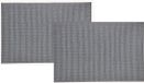 Sans marque 2x sets de table rectangulaires gris - Plastique - 45 x 30 cm - Dessous de plat