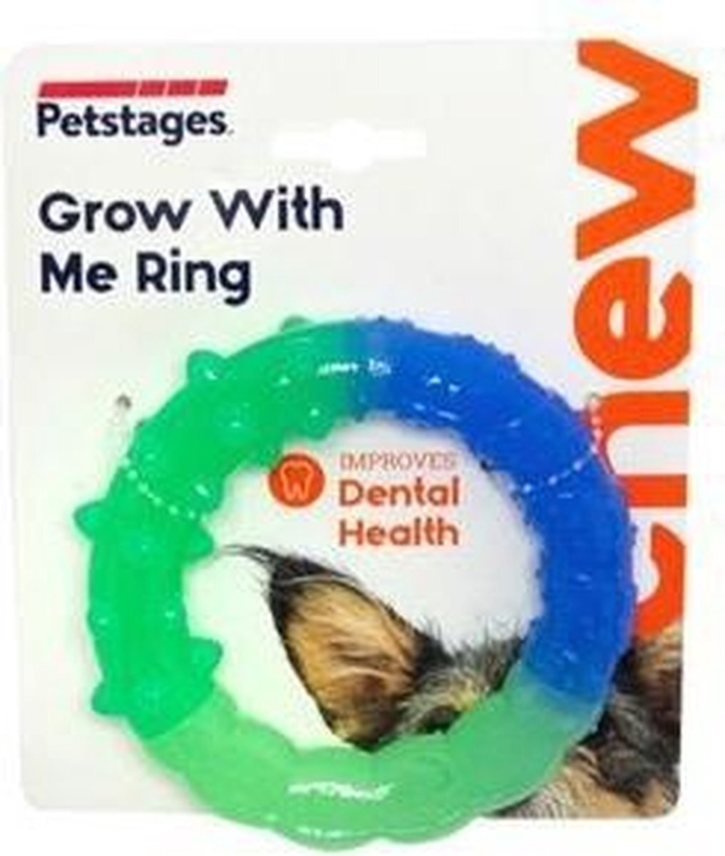 Petstages Grow-With-Me Ring - Stevig en veilig pupyspeelgoed multi