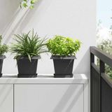 VidaXL Plantenpotten 6 st zwart kunststof