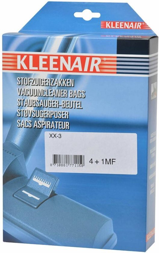 Kleenair Micro Fiber Stofzuigerzakken HPF XX3 AFK/Tristar - 4 stuks + 1 Filter