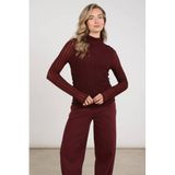 NUKUS top met glitters - donkerrood