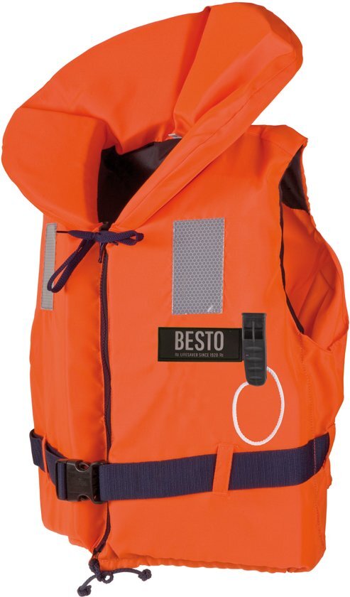 Besto Reddingsvest - Maat 4 - oranje/navy Maat 4: gewicht 30-40 kg / Drijfvermogen 50N