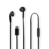 Nedis HPWD4024BK Headset Bedraad In-ear USB Type-C Zwart