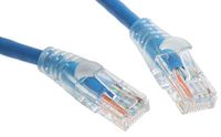 RS PRO Ethernetkabel Cat.5e, 1m, blauwe patchkabel, A RJ45 U/UTP stekker, B RJ45, PVC