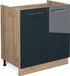 Vicco Fame-Line Meubles de cuisine – 80 cm, WB Marbre Bleu foncé brillant