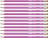 STABILO pencil 160, grafietpotlood HB, roze gelakt, doos 12 stuks, met gum