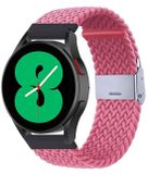 By Qubix Qubix - Braided Nylon Smartwatch Bandje - Roze - 22mm - Geschikt voor Garmin Venu 4 (45mm)