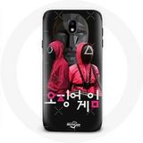 Maniacase Hoesje voor Samsung Galaxy j7 2017 Inktvis Spel Poster soldaten maskers Koreaanse logo