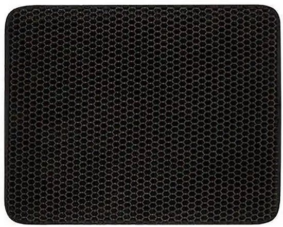 Merkloos Tenify Kattenbakmat - 40 x 50 cm - Zwart - Rubber