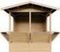 Timbela M149B - Houten marktkraam - 4 m² - 263x253xH232 cm - met 4 verkoopvensters
