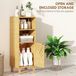 Homcom Armoire de salle de bain - Bambou - 32x30x90cm - Bois naturel