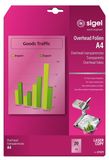OHP-folie, format A4, 20 feuilles, transparent, 125 μm, suitable for laser printers