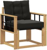 vidaXL Buitensofa Massief Acaciahout en Textilene Wit