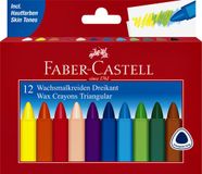 Faber-Castell Waskrijt driehoekig ass | 10 stuks