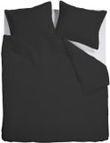 Ambiante Satin Uni dekbedovertrek - Tweepersoons - 200x200/220 cm - Zwart