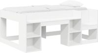 vidaXL Kinderbedframe met opbergruimte Wit 80 x 160 cm Bewerkt hout
