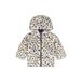 Babyface imitatiebont winterjas met print - crème