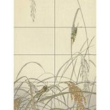 Artery8 Ohara Koson Grasshoppers op rijstplanten schilderij XL Giant Panel Poster (8 Secties)