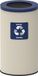 Alda Poubelle de Recyclage Eko Nord Blanc 75l - Jaune