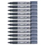 Pentel Bullet Point Paint Marker - Grijze inkt (Pack van 12 Markers)