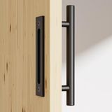 CCJH 30cm Europese Handgreep, Handgrepen Keukenkastjes Zwart, Handgrepen Meubel, Schuifschuur Deur Handvat Set Voor SchuifdeurSysteem