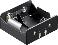 Goobay 11033 Batterijhouder - 2x D - Zwart