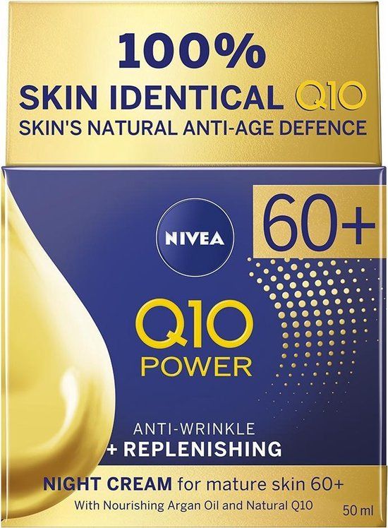 NIVEA Q10 Power 60+ Replenishing Night Cream Nachtcrème Gezicht 50 ml