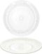 Plasticforte assiettes à gâteau incassables - 4x - plastique - style cristal - transparent - 15 cm
