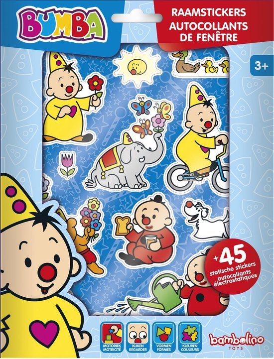 Bumba Raamstickers - 45 stuks - Herbruikbaar - Bambolino Toys