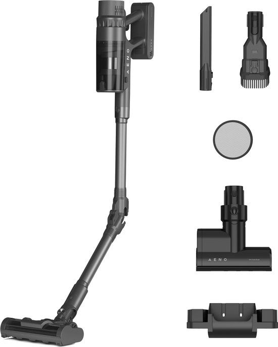 AENO SC2 Steelstofzuiger - Draadloos - LED - Turbozuigmond - Grijs