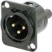 Neutrik NC3MD-S-B-1 XLR-connecteur mâle à bride