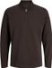 Jack & Jones Jprblaethan Ls Zip Polo 12299231 Chocolate Torte Mannen Maat - S