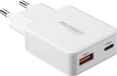 Voltcraft UC-1C1A45W01 USB-oplader 45 W 1x USB-A, 1x USB-C Fast Charge, USB PD 3.0 Wit GaN