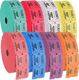 Double Roll Loterij Event Tickets - Volledige Set van 8 Kleuren (8 Rollen van 2000 Tickets Elk)
