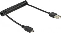 Roline USB Micro B naar USB-A spiraalkabel