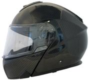 Apex MC500 Carbon Solid Glossy Systeemhelm - Zwart - Maat M