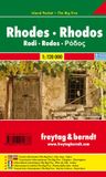 RHODES 62Damrak FB Rhodos Island Pocket: Toeristische Wegenkaart 1:120 000