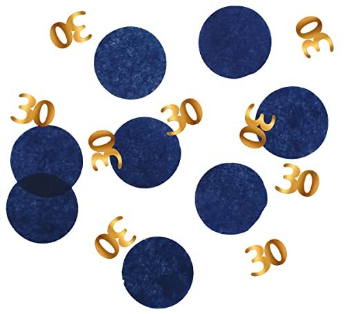 Folat 66330 Confetti Elegant True Blue 30 Jaar - 25 gram