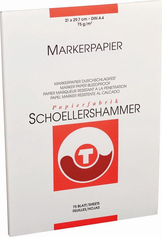 Schoellershammer Markerblok a4 75gr wit